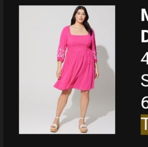 Torrid pink babydoll dress